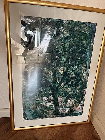 Güzgülər: Abstrakt rəsm əsəri – çərçivəli - Texnika: qarışıq media/abstrakt — 2