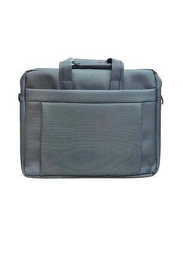 Audio: Noutbuk üçün çiyinli çanta – boz rəng - Zərif minimalist dizayn, ofis — 1