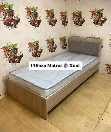 Çarpayılar: Təknəfərlik çarpayı, Bazasız, Matras ilə, Siyirməsiz — 1