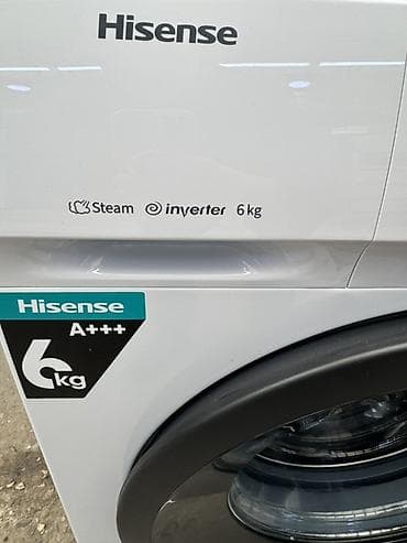 su kecirməz: Hisense WFQP6012EVM önyükləməli paltaryuyan maşın - Yük: 6 kq - — 3