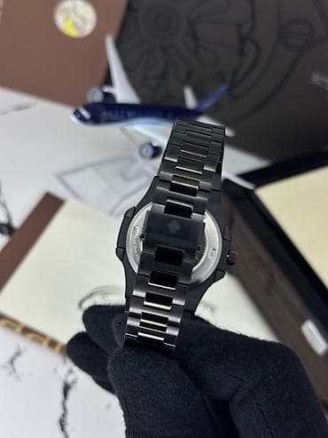 Zərgərlik əşyaları: Qol saatı, Patek Phillipe, rəng - Qara — 5