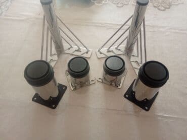 Mebel ayaqları dəsti – metal, xrom örtüklü Tərkib: - 4 ədəd silindrik