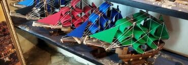 dollar nece manatdir: Taxta yelkənli gəmi maketi - Material: təbii ağac (korpus və — 8