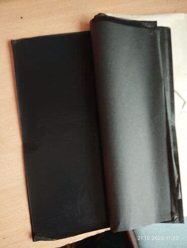 rəngli kağız, karton və albomlar: Qara rəngli kağız rulon - Material: qara, hamar səthli kağız - Forma — 1