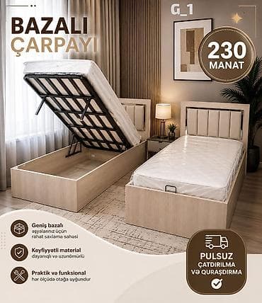 Çarpayılar: Bazalı çarpayı – model G_1 - Geniş bazalı konstruksiya: gündəlik — 1