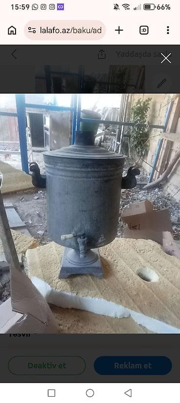 su ile isleyen ventilyator: İşlənmiş Od Samovar, 10-dan çox l, Ünvandan götürmə — 1