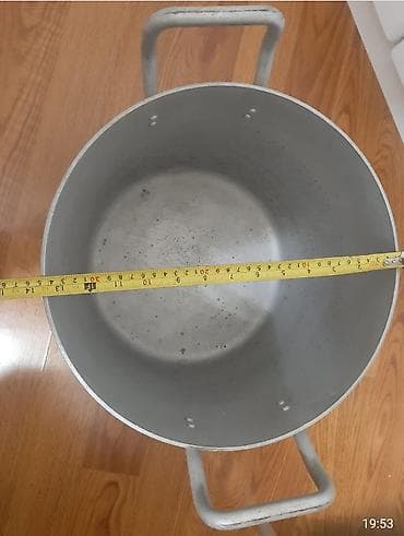 pmt qazan: İşlənmiş, Aş qazanı, rəng - Boz, Alüminium, 34 sm, Rusiya — 6