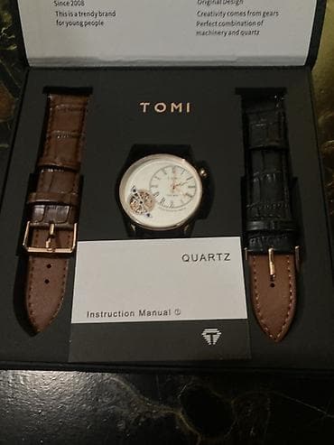TOMI Face Gear kişi saatı – kvarç mexanizmli dəst - Brend: TOMI - — 2