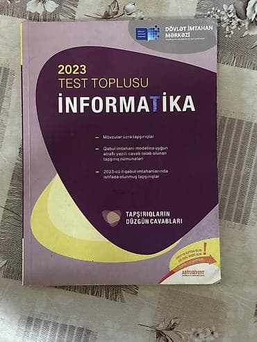 DİM nəşri olan **2023 Test Toplusu – İnformatika**. Kitab informatika