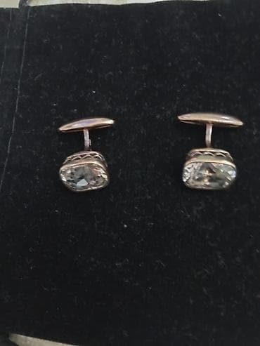 Kişi manjet düymələr Gümüş - Klassik dizaynlı cüt manjet düyməsi -