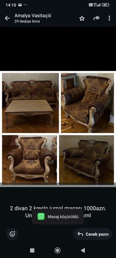 Divanlar: Divan, 2 kreslo — 1