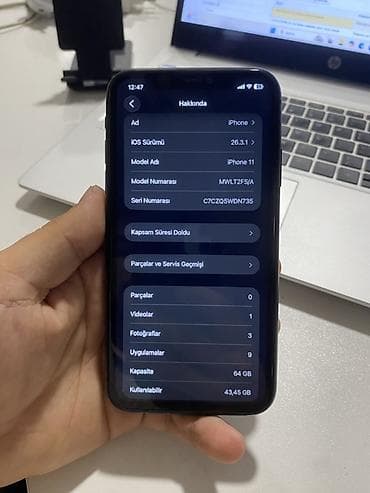ikinci el telifonlar: IPhone 11, 64 GB, Qara — 7