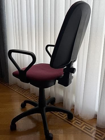 karta: Ofis kreslosu – tənzimlənən, rahat və praktiki - Rəng: tünd bordo — 3