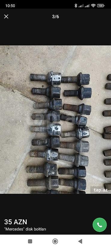 diskli mala: Mercedes ucun orginal teker boltlari,18 amg monoblok 5.5 qazan diskin — 5