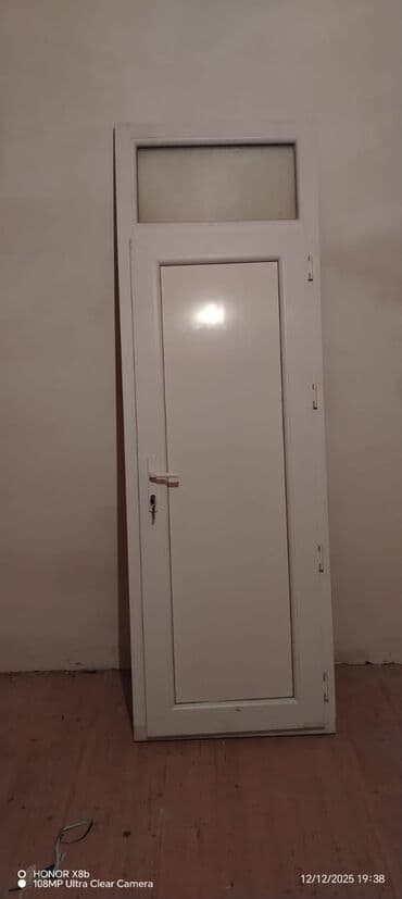 Taxta-şalban: PLASPEN profilindən PVC qapı dəsti - Material: ağ PVC/profil (PLASPEN — 4