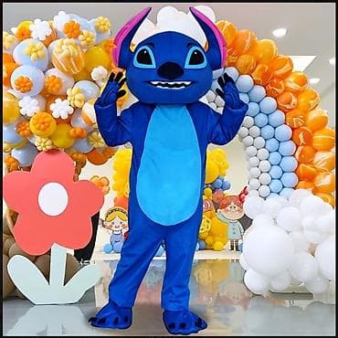 https:promo.bizon.az: Uşaq tədbirləri üçün mavi canavar temalı maskot kostyumu - Tam geyim — 1