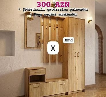 perla dolab: Dəhliz üçün çoxfunksiyalı mebel dəsti - Tərkib: güzgü çərçivəsi — 1