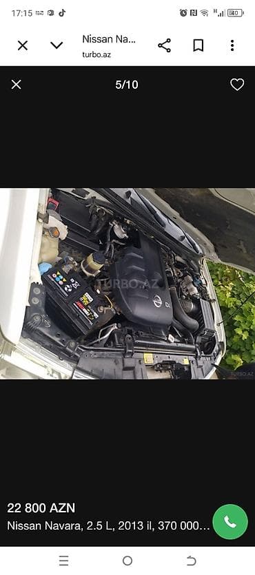 masin satsi: Nissan Navara: 2.5 l | 2013 il Pikap — 5