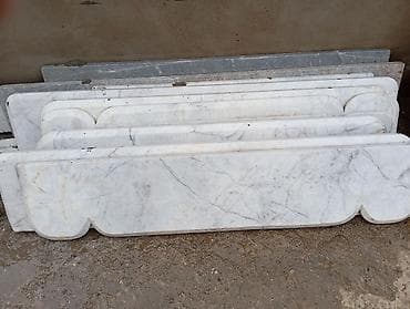 eşşək sutu: Mermer pəncərəaltılar/pilləkan oturacaqları - Material: təbii ağ — 7