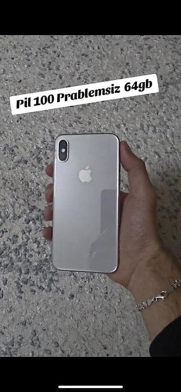 Мобильные телефоны и аксессуары: IPhone X, 64 ГБ, Серебристый, Face ID — 4