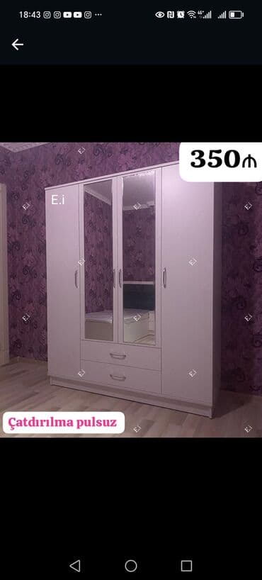 kupe şkaf: Yeni, Kupe, 5 qapı Düz dolab, Dolab-asılqan, Azərbaycan — 9