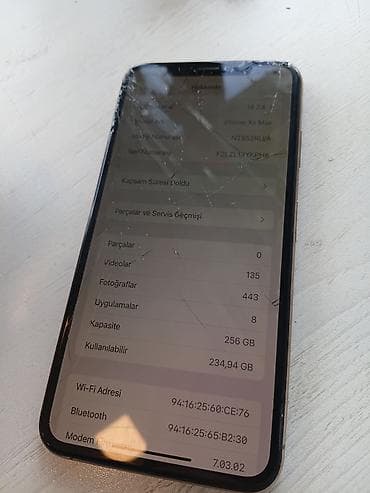 iphone 11 teze: IPhone Xs Max, 256 GB, Qızılı, Qırıq — 3