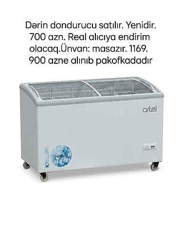 artel soyuducu: Artel brendinə məxsus dərin dondurucu satılır. Tam yenidir — 1