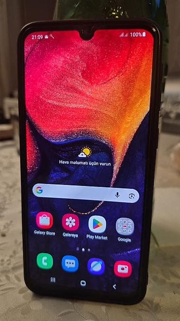 telefon sensor: Samsung Galaxy A50, 64 GB, rəng - Qara — 1