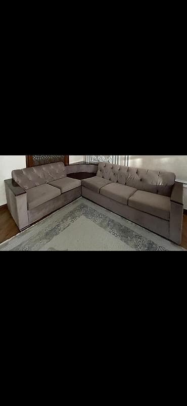 Künc divan, Açılmayan, Bazasız, Vеlur parça, Çatdırılma yoxdur