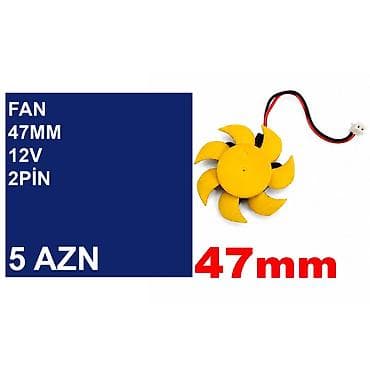 adapt: Kulerlər/Fanlar/Breketlər ⭐Fan 36mm 12v 2pin - 5 AZN ⭐Fan 45mm 12v — 7