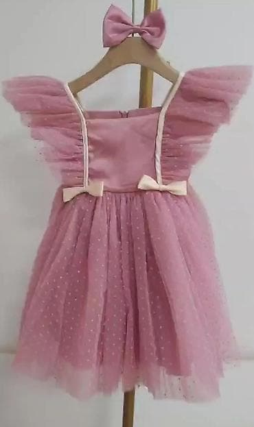 Детская одежда и обувь: Uşaq üçün bayram paltar – pudra çəhrayı Baha alinib, 1 defe geyinilib — 2