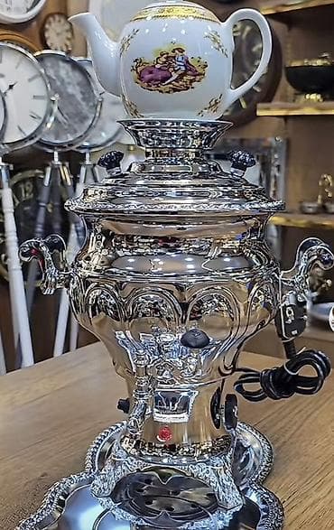 ordubad limonu: Elektrik samovar dəstləri – klassik dizayn, zəngin oyma və naxışlarla — 3