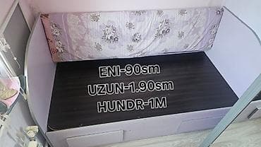 ucuz manej: Uşaq/yeniyetmə otağı üçün dəst mebel Tərkib: - Tək nəfərlik çarpayı — 3