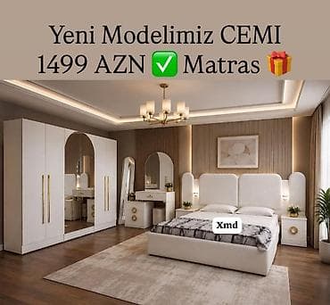 agsuda tecili satilan evler: Yeni model yataq otağı dəsti – cəmi 1499 AZN. Paketə matras daxildir — 1