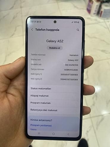 Samsung Galaxy A52, rəng - Qara, İki sim kartlı