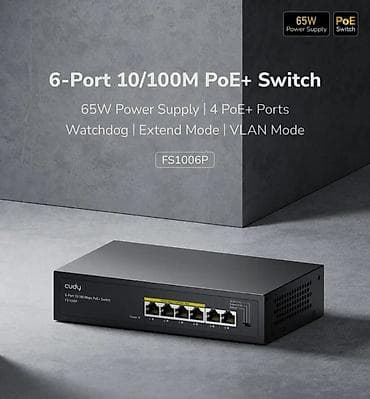 CUDY FS1006P 6-Port 10/100M PoE + Switch 65W 📶 CUDY FS1006P – kompakt