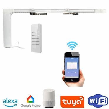 vaz muherrik: Ağıllı motorlu pərdə karnizi. 🎛️Pərdələr pultla, səslə və smartfonla — 1