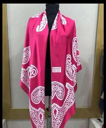 Kəlağayı – 100% ipək - Material: Saf ipək (etiketdə “KALAGAYI 100%