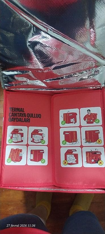 Moyka avadanlığı: Yango brendinə aid termal yemək çatdırılması çantası Xüsusiyyətlər: - — 2