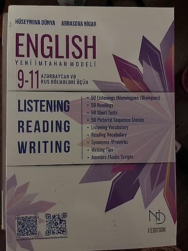 Məhsul: “ENGLISH – Yeni İmtahan Modeli (9–11)” Müəlliflər: Hüseynova