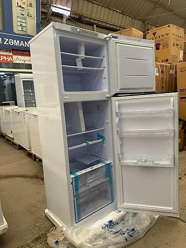 piknik soyuducu: İki kameralı soyuducu - Rəng: ağ, klassik düz dizayn - Qapıların — 2