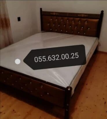 темир краватлар: Новый, Двуспальная кровать, Без подьемного механизма, Без матраса, Без выдвижных ящиков, Азербайджан — 1