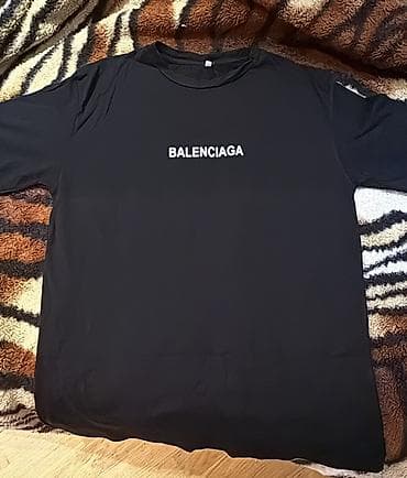 klassik şalvar: Balenciaga qara T‑şört - Rəng: qara - Ön hissə: sinədə ağ — 4