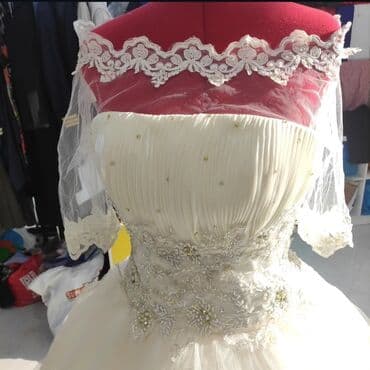 sumqayıtda don: Ağ gəlinlik donu – klassik “prinsessa” silueti - Strapless, ürəkvari — 2