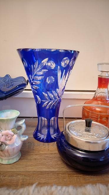 suse qab: Məişət dekoru və süfrə üçün şüşə/keramika kolleksiyası - Kobalt mavi — 6