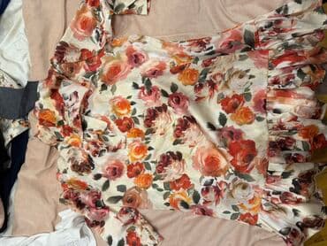 topik geyim: Qadın geyim dəsti – 4 fərqli don 1) Pudra rəngli, incə çiçək naxışlı — 14