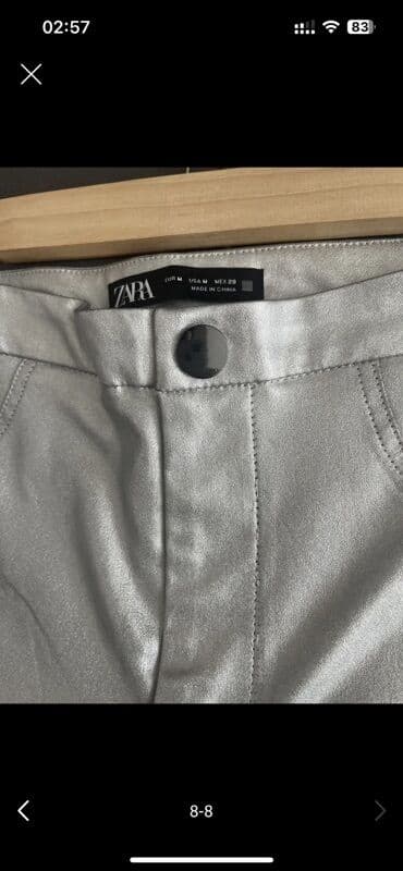 2023 eynek modelleri: Zara metalik şalvar. bir iki defe geyilib — 4