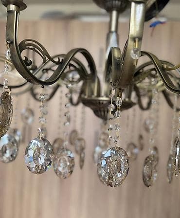 hamam ucun asma tavan: Çılçıraq, 10 və daha çox lampa, Metal — 2