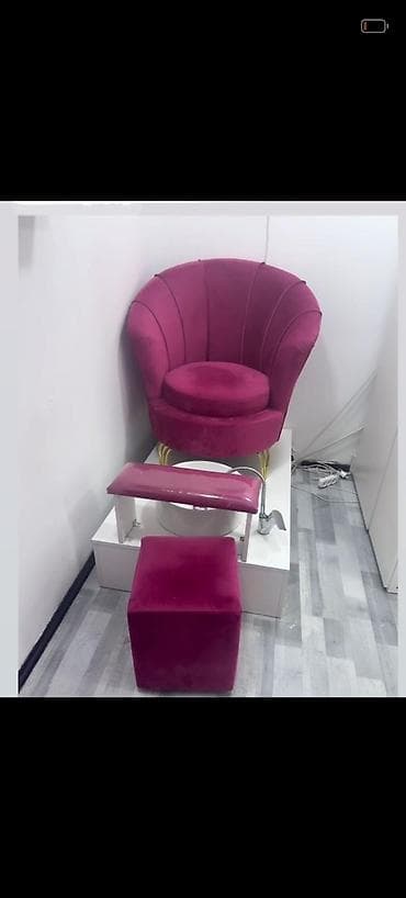 Manikür/Pedikür üçün salon dəsti - Rəng: tünd çəhrayı (məxməri