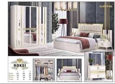 турецкие мебельные магазины в баку: Двуспальная кровать, 2 тумбы, Турция, Новый — 1